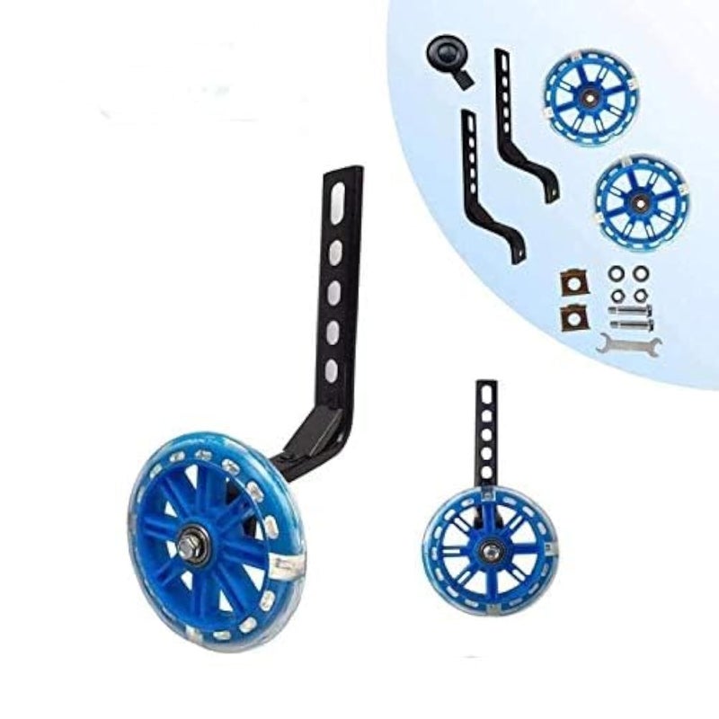 HUWAY training wheels flash mute wheel bicycle stabiliser mounted Kit compatible for bikes of 12 14 16 18 20 Inchï¼Œ 1 Pair (Purple)